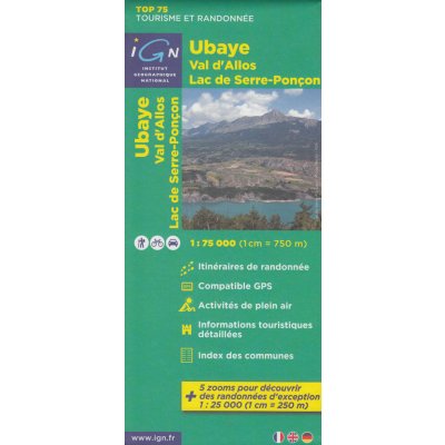 Ubaye Val d´Allos Lac de Serre-Poncon 1:75t mapa IGN
