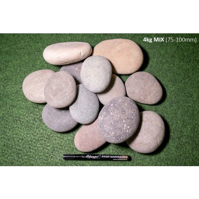 Plážové oblázky MIX hmotnost: 4kg (75-100mm) – HobbyKompas.cz