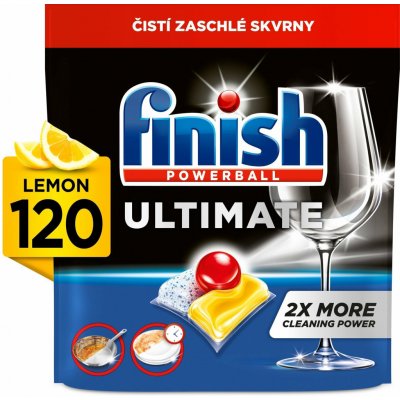 Finish Ultimate All in 1 Lemon Sparkle kapsle do myčky nádobí 120 ks – HobbyKompas.cz