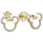 Soliter Třpytivé náušnice ze žlutého zlata Minnie Mouse 239 001 01130 – Zboží Mobilmania