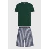 Pánské pyžamo Tommy Hilfiger UM0UM02665-0XE pánské pyžamo krátké zelené