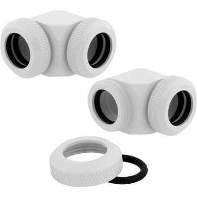 Corsair Hydro X Series XF Hardline 90° 12mm OD Fitting Twin Pack White CX-9052027-WW – Zboží Živě