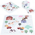 Ecotoys Velká pěnová podložka EVA pro děti Farma 90,5x90,5 cm 21 ks – Zboží Dáma