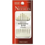 Jehly pro ruční vyšívání - zlatá ucha velikost 5/10 – Sleviste.cz