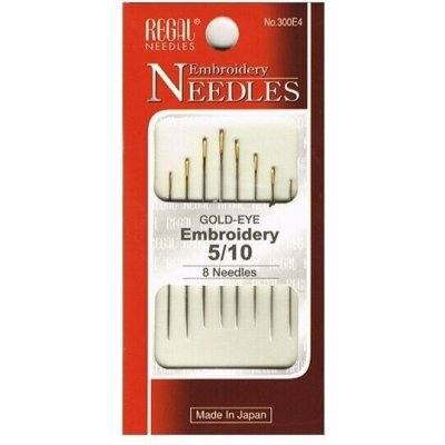 Jehly pro ruční vyšívání - zlatá ucha velikost 5/10 – Sleviste.cz