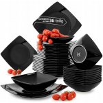 Konsimo Jídelní souprava servis pro 12 osob talíře Epiri černý lesk 36 ks – Zbozi.Blesk.cz