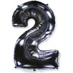 FLEXMETAL Balón foliový číslice ČERNÁ BLACK 102 cm 2 – Zboží Dáma