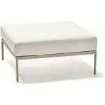 Stern Podnožka Coco, 82x82x39 cm, rám lakovaný hliník šedobéžový (greige), výplet textilen sesame, venkovní látka Ivory (100% akryl) – Hledejceny.cz