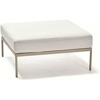 Stern Podnožka Coco, 82x82x39 cm, rám lakovaný hliník šedobéžový (greige), výplet textilen sesame, venkovní látka Ivory (100% akryl) – Hledejceny.cz