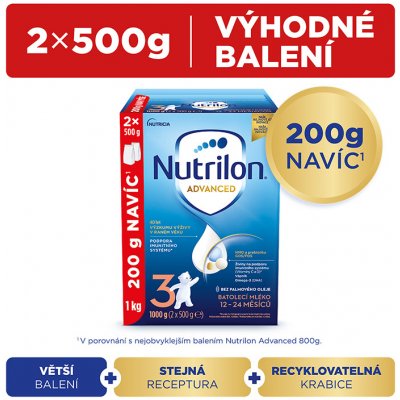 Nutrilon 3 Advanced 2 x 500 g – Hledejceny.cz