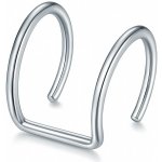 SARINES Minimalistický stříbrný ear cuff z chirurgické oceli S1103 – Sleviste.cz