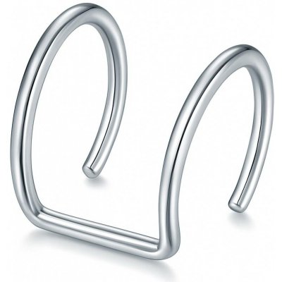 SARINES Minimalistický stříbrný ear cuff z chirurgické oceli S1103 – Sleviste.cz