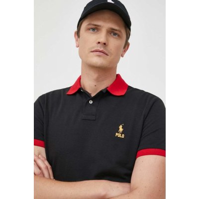 Ralph Lauren bavlněné polo tričko Polo 710913593 černá