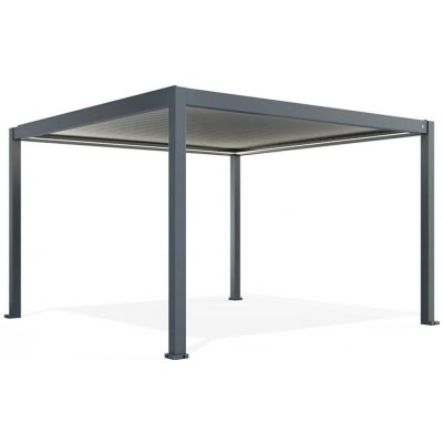 Umbroso Elektrická hliníková pergola PRIME 400x400 cm s LED osvětlením modulární antracit – Zboží Dáma