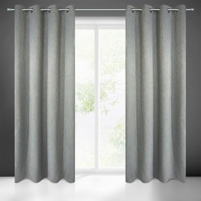 EUROFIRANY ZATEMŇOVACÍ ZÁVĚS NA KROUŽCÍCH ROSSIE 135X250 CM ŠEDÁ – Hledejceny.cz