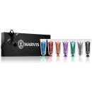 Marvis Aquatic Mint Aquatic Mint 25 ml + Cinnamon Mint 25 ml + Ginger Mint 25 ml + Clas. Strong Mint 25 ml + Jasmin Mint 25 ml + Amarelli Licorice 25 ml + Whit. Mint 25 ml dárková sada