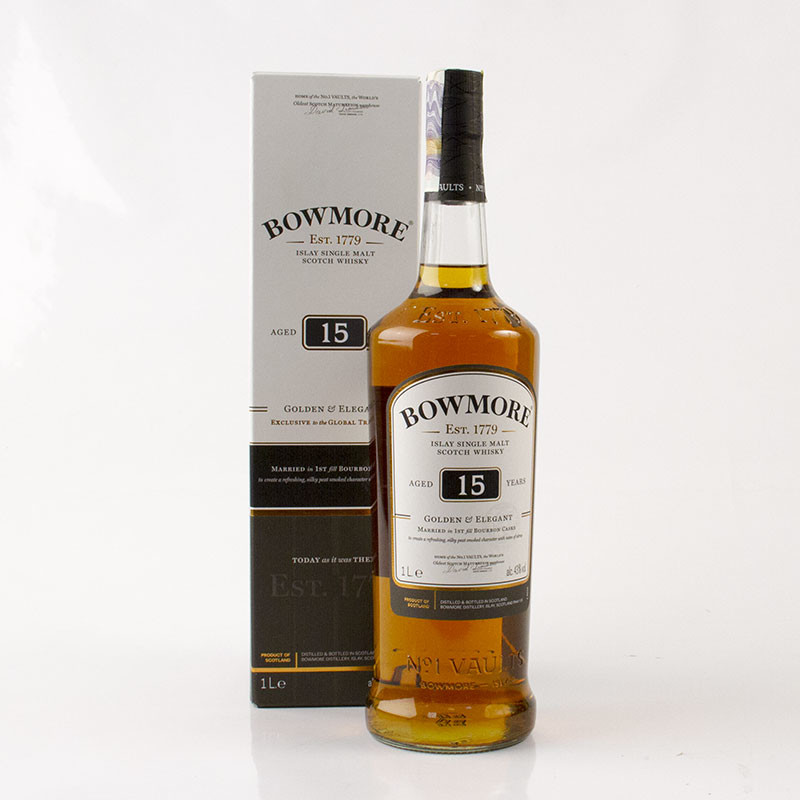 Bowmore 1 l 15y 43% (karton)