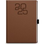 David Fabric A5 Denní 2025 hnědá – Zboží Mobilmania