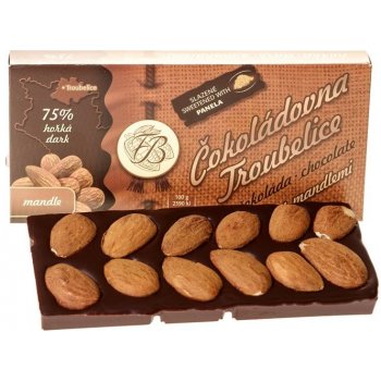 Čokoládovna Troubelice Čokoláda hořká 75% s MANDLEMI 55 g