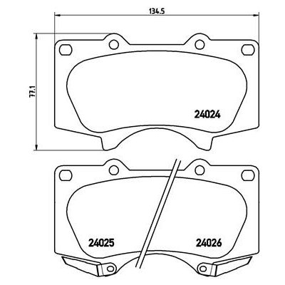 BREMBO Sada brzdových destiček, kotoučová brzda P 83 066