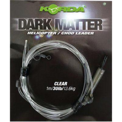 Korda Koncová Montáž Dark Matter Leader Heli 40 lb 1 m Clear