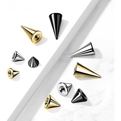Šperky eshop náhradní ocelový hrot pro piercing sada 10 kusů X39.09 zlatá – Zboží Mobilmania