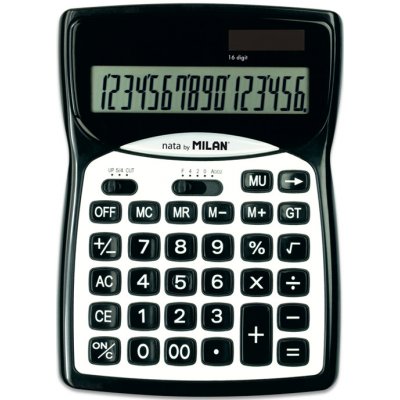 MILAN Kalkulačka stolní 16-místná 152016 černá – Sleviste.cz