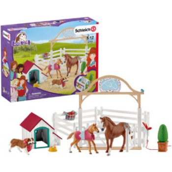 Schleich 42458 ohrada s koníky a fenka Ruby