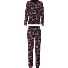 Esmara dámské pyžamo černá s květinami