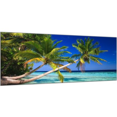 Obraz skleněný tropický ráj Maledivy - 50 x 70 cm – Hledejceny.cz