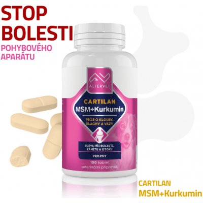 Altervet Cartilan MSM+kurkumin 130 g 100 tbl – HobbyKompas.cz