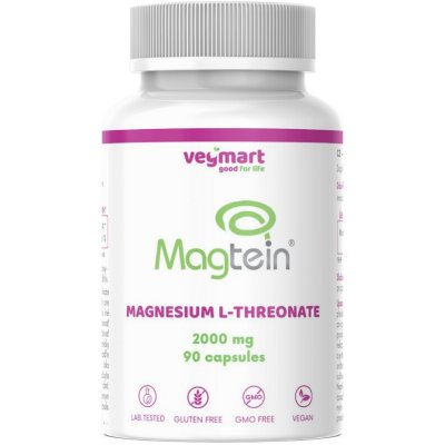 Vegmart MagTein Magnesium Treonát 666 mg 90 kapslí – Hledejceny.cz