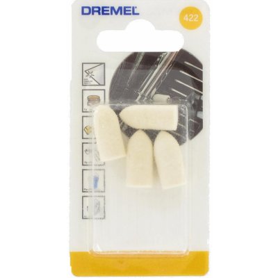 Dremel(R) Lešticí filc 10 mm 422 bal.4ks – Sleviste.cz