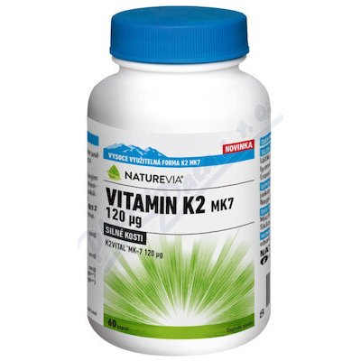 NatureVia Vitamin K2 MK7 120mcg 60 kapslí – Zboží Mobilmania
