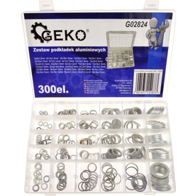 GEKO G02824 Sada podložek hliníkové podložky 300 ks – Hledejceny.cz