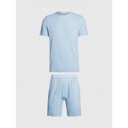 Calvin Klein NM2428E CYA pánské pyžamo krátké modrošedé