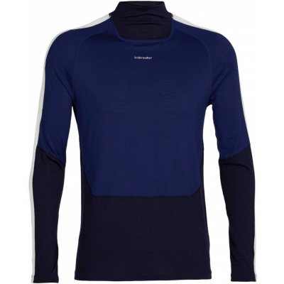 Icebreaker pánské dlouhý rukáv Mens 200 Sonebula LS High Neck Mid Nvy/Royal Nvy/Snow/Cb – Zboží Dáma