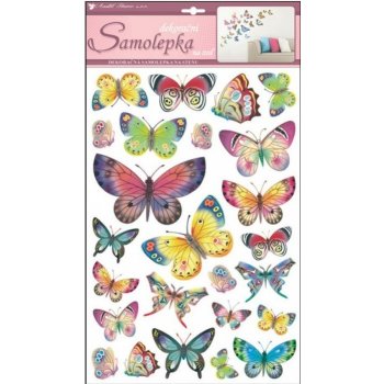 Anděl 10141 samolepící dekorace barevní motýli 53x29cm