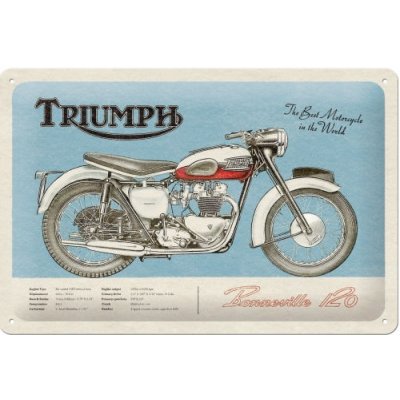 Nostalgic Art Plechová cedule Triumph Bonneville 20 cm x 30 cm – Zboží Mobilmania