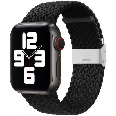 AW Pletený řemínek na Apple Watch s přezkou - Černý Šířka uchycení řemínku: 38/40/41mm Černý IR-PTRAW-02 – Zboží Mobilmania