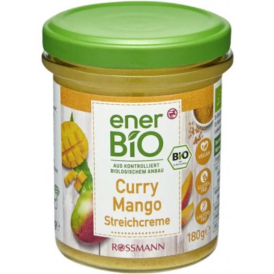 enerBiO BIO Pomazánka s kari, mangem a papájou 180 g – Zboží Dáma