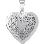 SILVEGO Ocelový medailon srdce otevírací KMM52505 – Zboží Mobilmania