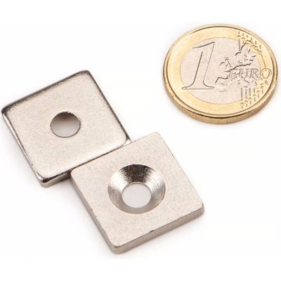 Ocelová základna pro magnet 20 × 20 v. 3 mm, M5 – Sleviste.cz
