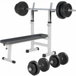 Gorilla Sports Skládací lavice s činkovým setem 70 kg – Zbozi.Blesk.cz