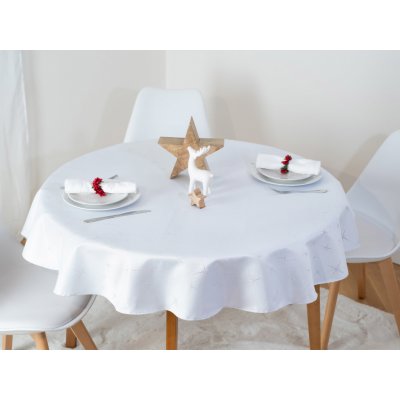 MKLuzkoviny.cz Kulatý vánoční ubrus Vánoční hvězda 100cm – Hledejceny.cz