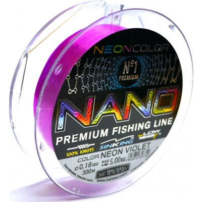 Balsax Nano Neon Violet 300m 0,22mm 7kg – Zbozi.Blesk.cz