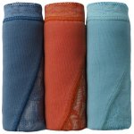 Blancheporte Sada 3 kalhotek super maxi z pružné bavlny s krajkou oranžová+modrá+tyrkysová – Hledejceny.cz