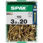 Spax Uni vrut zápust.hlava PZ/Z2 4CUT a plným závitem Yellox 35 x 20 mm 100 ks – Hledejceny.cz
