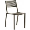 Zahradní židle a křeslo Fast Hliníková stohovatelná jídelní židle Easy, 46x56x81 cm, lakovaný hliník metallic grey