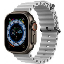 TopQ Silikonový řemínek Rugged pro Apple Watch 42-44-45-49 mm šedý 95837